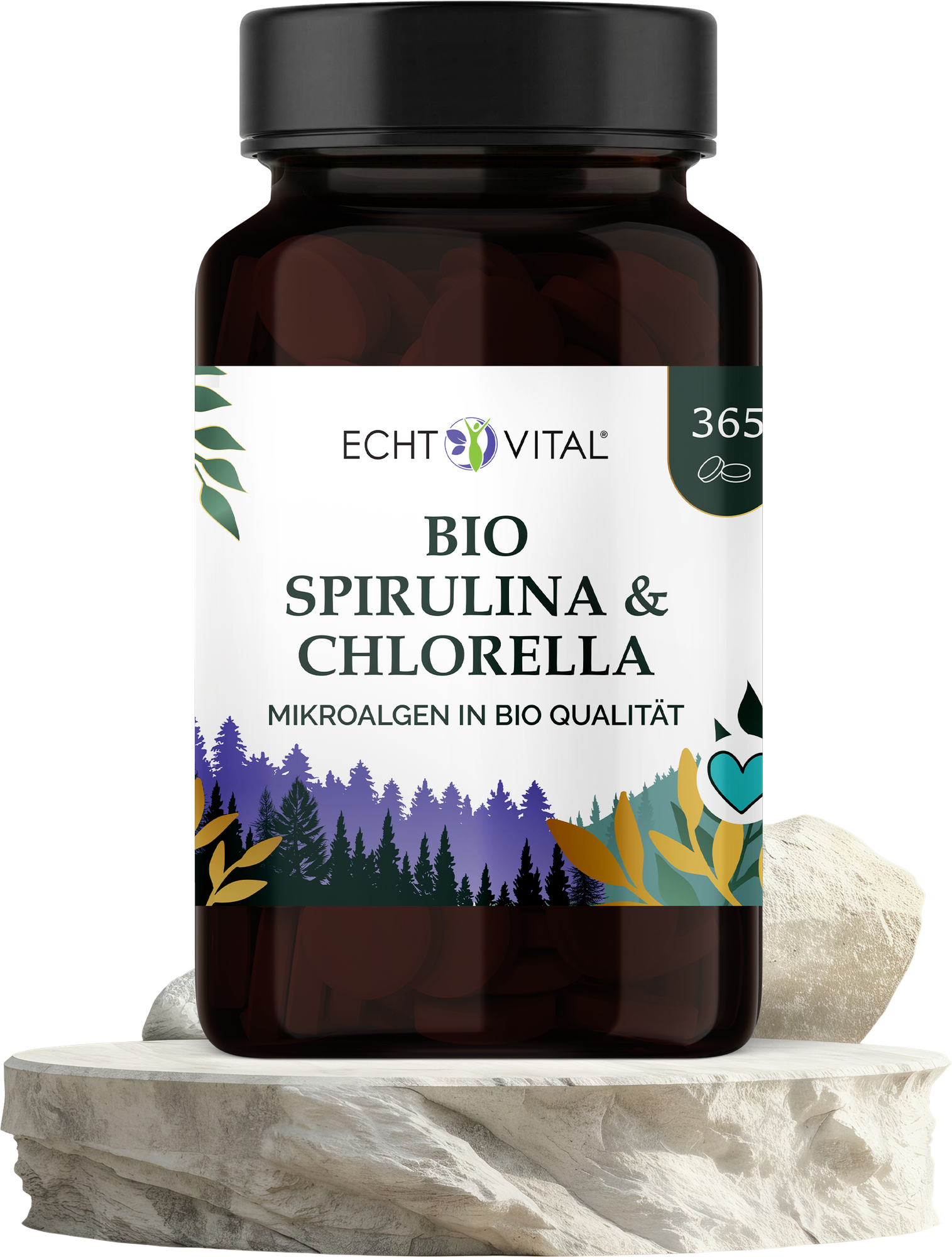 Bio Spirulina und Chlorella 1:1 - ECHT VITAL Premium Qualität